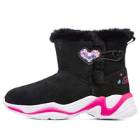 (GS) Skechers Comfy Winter Boots 'Black Pink' 303050L-BKPK