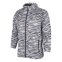 adidas Juventus Zebra Woven hooded track Jacket Black White AZ5338