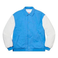 Supreme Twill Varsity Jacket 'Blue White' SUP-SS20-615