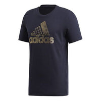 adidas Athleisure Casual Sports Round Neck Short Sleeve Blue ED7278