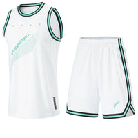 Li-Ning CBA Logo Basketball Suit 'White Green' AATU019-7