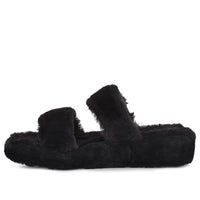 (WMNS) UGG Fuzz Yeah Black Sandals 1104662-BLK