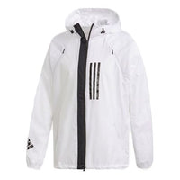 adidas W.D.N Jacket Fleece-Lined Running Hoody Windbreaker Hoodie 'White' DZ0054