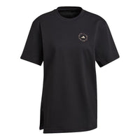 (WMNS) adidas Asmc C Tee Small Logo Sports Round Neck Short Sleeve Black GT9441