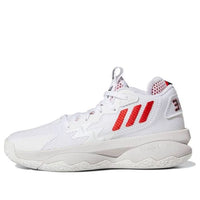 (GS) adidas Dame 8 J 'Dame Time - White Vivid Red' GY2908