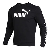 PUMA Fleece Lined Stay Warm Casual Sports Round Neck Pullover Black 580429-01
