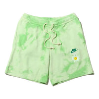 Men's Nike SportswearFrench Terry Solid Color Logo Flowers Embroidered Casual Shorts Light Green DM5017-332