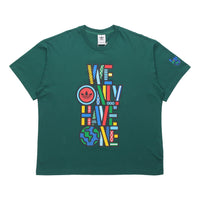 adidas originals Artist Tee Ss Earth Printing Sports Round Neck Short Sleeve Forest Green HA2248