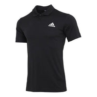 adidas Tennis Sports Training Short Sleeve Polo Shirt Black GH7670