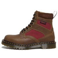 Dr.Martens 1460 Made in England Padded Panel Lace Up Boots 'Brown Dockyard Oxblood' 27775203