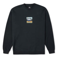 Converse Counter Climate Graphic Crew Sweatshirt Asia Sizing 'Black' 10025032-A01