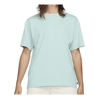 Men's Nike Solid Color Loose Round Neck Short Sleeve Green T-Shirt DB9976-382