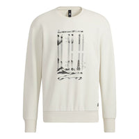 Men's adidas Wj Logo Swt Sports Round Neck Pullover Creamy White H39300
