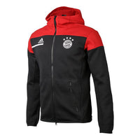 adidas Fcb zn 20-21 Season Bayern Munich Soccer/Football Sports Hooded Jacket Black Red GN5916