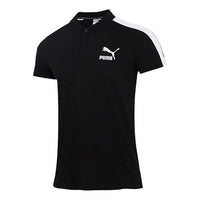 PUMA Iconic T7 Polo Shirt 'Black White' 532290-01