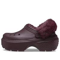 (WMNS) Crocs Stomp Lined Clogs 'Dark Cherry' 208546-6WD