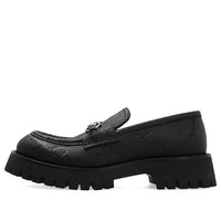 (WMNS) Gucci with Horsebit Leather Lug Loafers 'Core Black' 756501-AACJC-1000