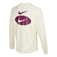 Men's Nike As Nsw Ess+ Core 3 Ls Tee Casual Breathable Round Neck Long Sleeves Coconut Milk T-Shirt DM6367-113