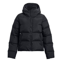 (WMNS) Under Armour ColdGear Infrared Down Hooded Jacket 'Black' 1378861-001
