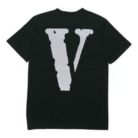 VLONE 3M Reflective Large Logo Short Sleeve Couple Style Black Gray VLTE17SS007