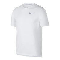 Nike DRI-FIT MILER Running Quick Dry Short Sleeve White AJ7566-100