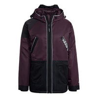 Men's adidas originals Colorblock Hooded Down Jacket Bright Pink Red Fluorescence GJ6740