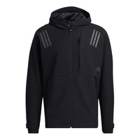 adidas Th Wv Multi Jkt Logo Printing Sports Hooded Jacket Black H39264
