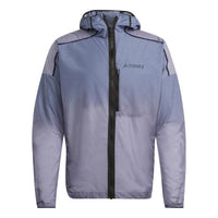 adidas Terrex Agravic Windweave Trail Running Windbreaker 'Purple Black Grey' HT9391