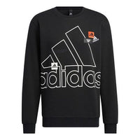 Men's adidas Mh Bp3 Crew Athleisure Casual Sports Logo Round Neck Autumn Black HP1431