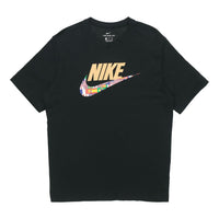 Nike Sportswear Classic National Flag Logo Printing Short Sleeve Black CT6551-010
