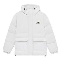 New Balance Logo Puffer Down Jacket 'White' AMJ23340-GYM