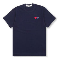 COMME des GARCONS PLAY Basic T-Shirt Two Emblems 'Navy' AZ-T226-051-2