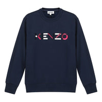 (WMNS) KENZO FW20 Logo Pattern Round Neck Long Sleeves Sports Navy Blue Hoodie FA62SW8204MO-76