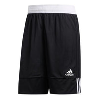 Men's adidas Reversible Contrasting Colors Basketball Training Sports Shorts Black DX6386
