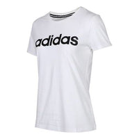 (WMNS) adidas neo Ce Logo Printing Round-neck White EI4714