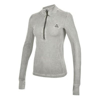 (WMNS) Nike Acg Steeple Rock Half Zipper Slim Fit Long Sleeves Gray T-Shirt DH3096-010