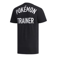 adidas neo x POKEMON Crossover Alphabet Printing Sports Round Neck Short Sleeve Black FM6029
