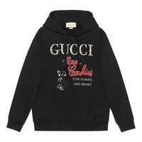 (WMNS) Gucci Mad Cookies Embroidered Hoodie 'Black' 615061-XJC0C-1082