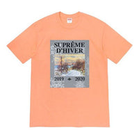 Supreme FW19 Week 17 DHiver Tee Winter Scene Printing Short Sleeve Unisex Red SUP-FW19-10929