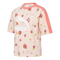(WMNS) PUMA Floral Round-Neck Pink/Red 532043-27