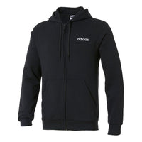 adidas Knitted Hooded Casual Sports Jacket Men Black FL8591