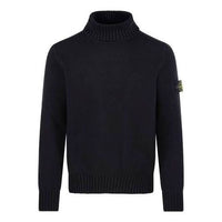 STONE ISLAND Logo Patch Turtleneck Sweater 'Black' 7915505A2-V0029