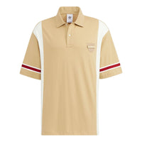 adidas originals Modern Collegiate Short Sleeve Polo Shirt 'Beige Tone' HS2012
