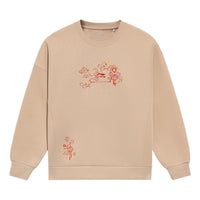 (WMNS) Li-Ning Chinese Culture Embroidered Logo Sweatshirt 'Khaki' AWDS374-1