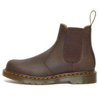 Dr. Martens 2976 Yellow Stitch Crazy Horse Leather Chelsea Boots 'Dark Brown' 27486201