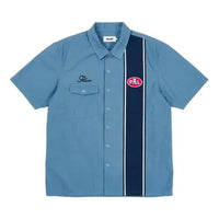 PALACE GASSY SHIRT BLUE Colorblock Pocket Embroidered Logo Unisex P20SHT028