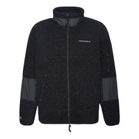 Men's Converse Splicing Stay Warm Stand Collar Jacket Black 10018039-A01