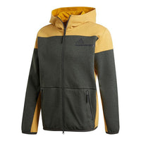 adidas Zne Fz M Winter Colorblock Fleece Lined Stay Warm Hooded Jacket Brown GU2079