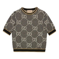 (WMNS) Gucci GG wool blend jacquard top 'Grey' 743322-XKC8Y-1209
