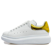 (WMNS) Alexander McQueen Oversized Sneaker 'White Yellow Metallic' 676702WICGG9429
